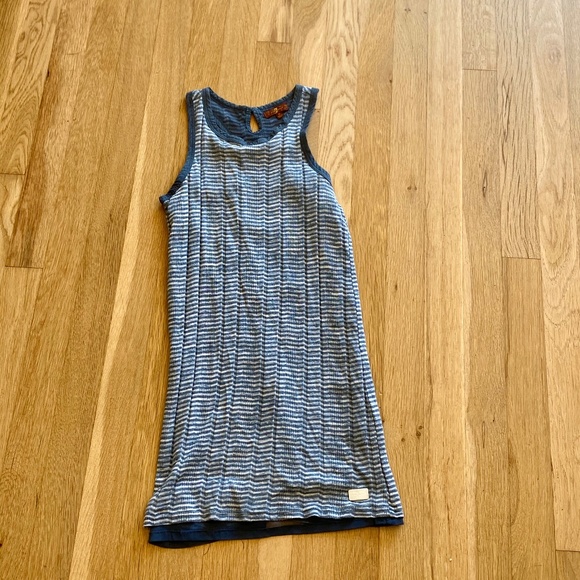 Blue and White Striped Sundress - Picture 1 of 4